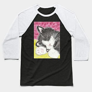 Sleeping kitten cat Baseball T-Shirt